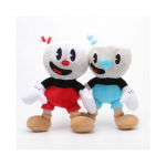 (2tk/komplekt) Cuphead m&auml;ng Mugman Mecup Ja Brocup T&auml;ringutops Head Pehme M&auml;nguasi T&auml;idisnukk Kingitus