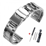 Tugevast roostevabast terasest rihm 20/22/24/26/28mm rihm Seiko kelladele K&auml;ev&otilde;rud Jubilee jaoks Oyster-t&uuml;&uuml;pi rihm Meeste kella tarvikud 20mm h&otilde;be