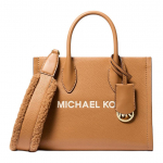 Michael Kors MK Mirella Reguleeritava &Otilde;larihmaga Logotr&uuml;kiga Nahast &Otilde;lakott Naiste &otilde;lakott Helepruun 35F4G7ZC5L-714 Basic Set (Bag+Dust Bag)