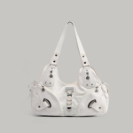 Retro Subkultuur Suure Mahutavusega Naiste K&auml;ekott Luksuslik Pehme Crossbody Fashi Daamide Totes Kott Harajuku Esteetilised Kotid valge