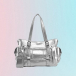 Stiilne l&auml;ikivast nahast kott mitme taskuga t&ouml;&ouml;ks &otilde;lakott h&otilde;bedaste metallpandlatega Crossbody kott tudengitele suure mahutavusega must