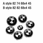 7 tk Auto Kapoti Eesmine Tagumine Pagasiruumi Embleem M&auml;rk BMW originaallogo t&auml;iesti must E36 E46 E53 E90 E60 E93 E87 G01 G20 X3 X5 F30 F20 X6 B-style82 82mm