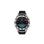 Tissot Kvartsmehhanismiga Veekindel Multifunktsionaalne Meeste K&auml;ekell 45mm Must sihver Roostevabast terasest korpus Roostevabast terasest k&auml;ev&otilde;ru T056.420.27.051.01 Black Dial Tapes