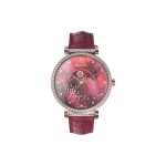 Swarovski Seeria Kell Kvartsmehhanism Nahkrihm 36 mm Punane Tihik Veekindel 50 m Naiste kellad 5613323 Red Strap