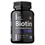 Biotiini ja kollageeni toidulisand, sobib nii meestele kui naistele, sisaldab vitamiine, mis toidavad juukseid, nahka ja k&uuml;&uuml;si ning toetavad liigeste tervist. 120