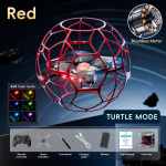 Uus V51 Professionaalne Jalgpalli RC Droon V&otilde;istluseks WiFi FPV Helikopter Harjadeta P&uuml;siva K&otilde;rgusega RC Lennav Pall M&auml;nguasjad Kingitused 4DRC Tuledega 1 battery punane