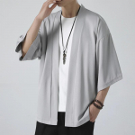 Musta samurai riided Jaapani stiilis Cosplay Kimonod S&auml;rk Traditsiooniline Haori Naistele Meestele Harajuku Mood Kampsun Yukata M helehall v&auml;rv