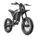Shengmilo S900 elektriratas - 1500W mootor, 60V 30Ah aku, pikem s&otilde;iduulatus, 20x4.0 rehvid must