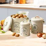 3 tk k&ouml;&ouml;giviljade hoiustamise purk kartulitele, sahvri kartuli ja sibula konteiner beige