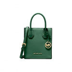 Michael Kors MK Mercer &Uuml;hev&auml;rviline Commuter Prantsuse Logo Ripats Kivist Tekstuuriga Nahast Voldikkotid Naiste K&auml;ekotid Roheline 35S1GM9T0L-JEWEL-GREEN Basic Set (Bag+Dust Bag)