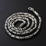 S925 Sterling Silver Punk kaelakee Vajra Pestle Twist Neck Chain 2022 Uus mood meeste puhtast Argentumi v&otilde;lu ehted 55cm