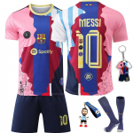 Laste jalgpallis&auml;rgi komplekt Messi 10 M&auml;lestusv&auml;rviline v&auml;ikeste kingitustega Pol&uuml;ester Spordir&otilde;ivad 100-110 CM mitmev&auml;rviline