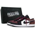 Jordan Air Jordan 1 K&otilde;rgust Lisavad Madalad Vintage Korvpallijalatsid Meeste Veinipunane 553558-132(Team1921--) 44 black