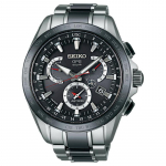 SEIKO Astron seeria 100 meetrit veekindel p&auml;ikeseenergia kvarts titaanist rihm meeste k&auml;ekell must sihver SSE041 must
