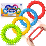 4TK K&auml;epael Sensoorsed Fidget M&auml;nguasjad Lastele T&auml;iskasvanutele Pakk Autismi Sensoorsed M&auml;nguasjad Eri vajadustega Autistidele Venivad K&auml;epaelad Uus blue