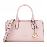 MICHAEL KORS ARDEN Kuldne Metallist Logo Ripats Kunstnahast &Otilde;lakott K&auml;ekott V&auml;ike Naiste Roosa kuld