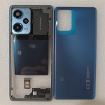 Xiaomi Redmi Note 12 Pro Plus 5G keskmine raam + kaameraklaas + tagumine akukate + SIM-kaardi salv T&auml;ielik telefoni korpus Blue With Card Tray black