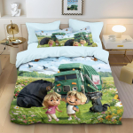 Poiss T&uuml;druk Voodipesu Komplekt Padjap&uuml;&uuml;r Pr&uuml;giauto Tekikate Tekk Voodi T&uuml;druk Poisid Kingitus &Uuml;he Kahekohaline Suur Suurus 100x135cm-2pcs gray