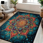 Mandala Mustriga Vaip, Sobib Elutuppa, Magamistuppa, Kontorisse, Kodu Kaunistamiseks, Boheemlaslik Kodu Sisustus, Kunstiline Muster 80x120cm gray