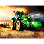 GATYZTORY Maalimine numbrite j&auml;rgi t&auml;iskasvanutele lastele Unikaalne kingitus K&auml;sitsi maalitud Roheline ekskavaator Maastik Maali numbrite j&auml;rgi Kodu kaunistused 20x30cm No Frame green