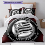 SK Sturm Graz logo Voodipesu Tekikomplekt Tekikate Padjap&uuml;&uuml;r Kodukaunistus S&uuml;nnip&auml;evakingitus (1 * tekikott + 2 * padjap&uuml;&uuml;ri, ilma s&uuml;damikuta) 135x200cm