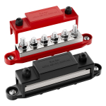 400A siiniriba 12V toitejaotusplokk 6 x 5/16 (M8) Terminali naastud 12 V merebussi riba, mis on paadi jaoks positiivne ja negatiivne Red and Black red