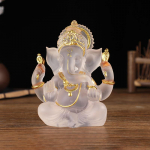 Selge Lord Ganesha kuju Elevandi Hinduistlik skulptuur Figuurid Vaik Koduaia kaunistus Buddha kujud Ornament