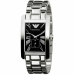 Emporio Armani AR0156 Klassikaline Must Ristk&uuml;likukujuline Meeste K&auml;ekell 38mm h&otilde;be