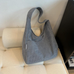 Yogodlns Casual velvetist &otilde;lakott naistele Suure mahutavusega ostukott S&uuml;gistalvine &uuml;lemise k&auml;epidemega kott &otilde;pilaste suured k&auml;ekotid 34x11x30cm must