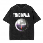 Tame Impala Currents albumi kaanekujundusega vintage pestud &uuml;lisuur must T-s&auml;rk | Ps&uuml;hhedeelse roki f&auml;nni unisex t&auml;navariiete T-s&auml;rk S