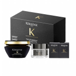 Kerastase Black Diamond Key Source Kaviirihoolduse komplekt Niisutav ja silendav K&uuml;mneosaline komplekt 200ml+50ml+15ml*8 must