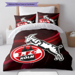1. FC K&ouml;ln plakat Voodipesu Tekikott Tekikott Padjap&uuml;&uuml;r Kodu kaunistus S&uuml;nnip&auml;evakingitus (1 * tekikott + 2 * padjap&uuml;&uuml;ri, ilma s&uuml;damikuta) 135x200cm