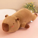 60&ndash;100 cm Kawaii koomiksite hiiglaslik riba kapibara pl&uuml;&uuml;s nukupadi, lamav pruun oranžid tiivad, loominguline kapibara pl&uuml;&uuml;sm&auml;nguasi kodukaunistus 38cm pruun