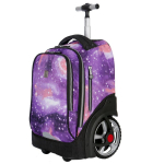 Weishengda Kooli Hooaeg, P&otilde;hikooli Ja Keskkooli &Otilde;pilased T&otilde;mmatava Rihmaga Koolikotid, Suured Rattad Ronivad Trepist &Uuml;les, Et V&auml;hendada Suurte Koolikottide Koormust 18inch purple