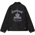 Carhartt WIP reguleeritava alumise &auml;&auml;re ja mansettide ning lukuga kraega pikkade varrukatega jakk Meeste jakid I034517-2WL-01 L black