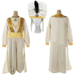Jumaliku Lampi prints Cos riided Tuhat ja &uuml;ks &ouml;&ouml;d Aladdin ja Maagilise Lampi prints Lavakost&uuml;&uuml;mid XS（old） beige