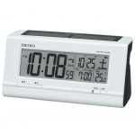 Seiko Kella &auml;ratuskella h&uuml;briidne p&auml;ikeseenergia ja raadiojuhitav digitaalkalender temperatuurin&auml;idik Valge p&auml;rl SQ766W SEIKO valge