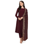 FIORRA Naiste Pol&uuml;ester Krepp Sirge Kurta P&uuml;kste ja Dupattaga SET0 Medium vaarika