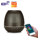 WiFi Aroomidifuuser Tuya Nutikas Niisutaja V&auml;rvilise LED-valgusti ja Elektrilise Taimeriga Juhtmevaba Kodu L&otilde;hnastaja 400 ml AU gray