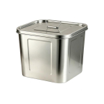 Toidukvaliteediga ruudukujuline roostevabast terasest hoiup&uuml;tt 20x20cm (8L) gray