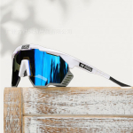 SCICON KUNKEN polariseeritud rattaprillid, sama mudel kui need, mida Bogača kandis Tour de France'il White frame, blue lens（