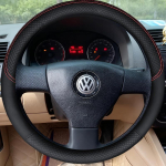 Auto roolikatte punutud nahast Volkswagen VW Golf 5 V Golf Plus Polo Jetta Tiguan Touranile Roolikatte &uuml;mbris gray
