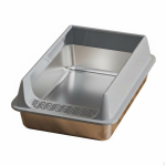 Eriti suur pr&uuml;gikast Lekkimiskindel K&otilde;rge seinaga Kassi WC Lihtsalt puhastatav Poolsuletud Light Gray 40x30x15cm gray