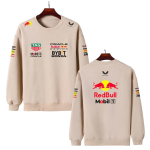 Mehed Naised Paksenema S&uuml;gis ja Talv F1 Red Bull Racing Prindiga &Uuml;mmarguse Kaelusega Huppar Vabaaja L&otilde;tv Pikkade Varrukatega Pullover Spordi T&auml;navar&otilde;ivad XL beige