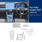 Volkswagen VW Golf 8.5 2025 Golf 8 MK8.5/7 2024 Sisekile L&auml;bipaistev TPU K&auml;igukasti Paneel GPS Keskkonsool PPF Kaitse right hand drive