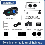 Q28 mootorrattakiivri Bluetooth-peakomplekt ja 1080P HD juhtmevaba kaamera, &uuml;lilainurkobjektiiv, veekindel WiFi-videosalvesti, mootorrattas&otilde;idu ja suusatamise salvesti 1 Piece must