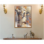 Loomad ja taimed puud ja linnud Komplektid T&auml;ielike Tikkimiskomplektide jaoks Kodukaunistus valge 40X50CM N&auml;put&ouml;&ouml; 30X40CM