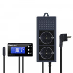 Digitaalse akvaariumi termostaadi temperatuurikontrolleri pistikupesad Cool Heat veekindel andur 16C ~ 40C kaks releev&auml;ljundit EL pistikuga EU Plug