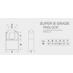 NAIERDI C6H Super B klassi tabalukud k&otilde;rgtehnoloogiline turvaline vargusvastane lukk roostekindel antiikpronks turvalukk 60-Size