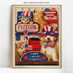 Teemantmaaling Loomade S&uuml;dame Rhinestone Mosaiic Teemanttikandid Koera ja kassi kodukaunistus 20X30CM